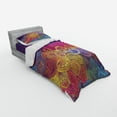 thumbnail image 2 of Ambesonne Abstract Bedding Set 3 Pcs, Leaf Shaped Wavy Boho, Twin XL, Multicolor, 2 of 2