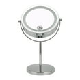 thumbnail image 3 of Keenso Double Sided Round LED Makeup Mirror,Lighted Magnifying Makeup Mirror,LED Light Makeup Mirror Round Double Sided 1X 7X Magnifying Mirror Standing Mirror For Home Bathroom, 3 of 8
