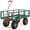 900 lb load capacity | Green + Orange, variant on Steel Garden Cart, 900 LBS Capacity Utility Outdoor Wagon, Heavy Duty Mesh Garden Wagon Cart with Removable Sides and 10" Tires for Yard, Lawn, Garden