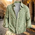 thumbnail image 5 of Fsmtpdam Mens Hawaiian Shirt Floral Button Down Collared Casual Long Sleeve Printed Boho Tops Vintage Relaxed Fit Lightweight Summer Beach Vacation Shirts, 5 of 5