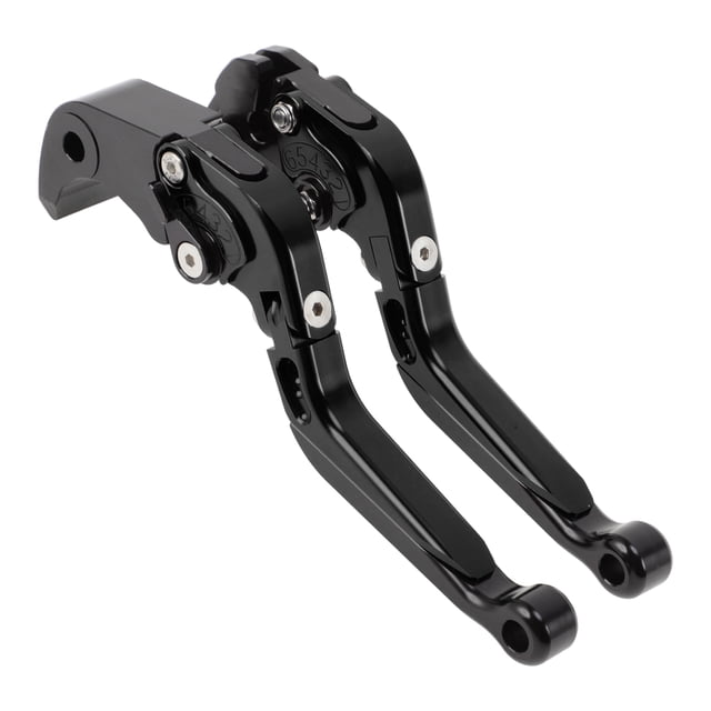 Palancas de freno y embrague cortas/largas únicas para Suzuki GSXR600 2006-2025, palanca de freno ajustable en 6 posiciones, negro sólido, 1 par