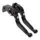 thumbnail image 1 of Palancas de freno y embrague cortas/largas únicas para Suzuki GSXR600 2006-2025, palanca de freno ajustable en 6 posiciones, negro sólido, 1 par, 1 of 7
