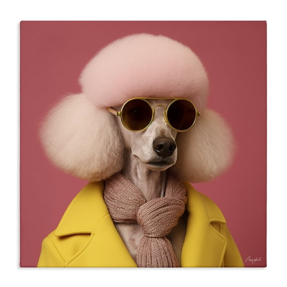 Stupell Industries Eclectic Chic Poodle Fashion Canvas Art, 24 x 24, by Roozbeh