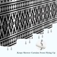 thumbnail image 6 of Black Geometric Triangle Striped Pattern Shower Curtain 72"x84" ,Bathroom Decorative Shower Curtains Set with 12 Hooks,Modern Waterproof Washable Shower Curtain, 6 of 6