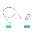 thumbnail image 3 of Uxcell 2mm x 1m/3.3ft Security Cable Steel Luggage Lock Wire Rope Double Loop with Hook, 3 Set, 3 of 6