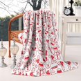 thumbnail image 2 of Red Christmas Snowman Pattern Blanket,Comfortable Soft Flannel Throw Blanket,All Season,Warm Lightweight Blankets for Sofa Bed Couch Living Room Chair,50"x60", 2 of 4