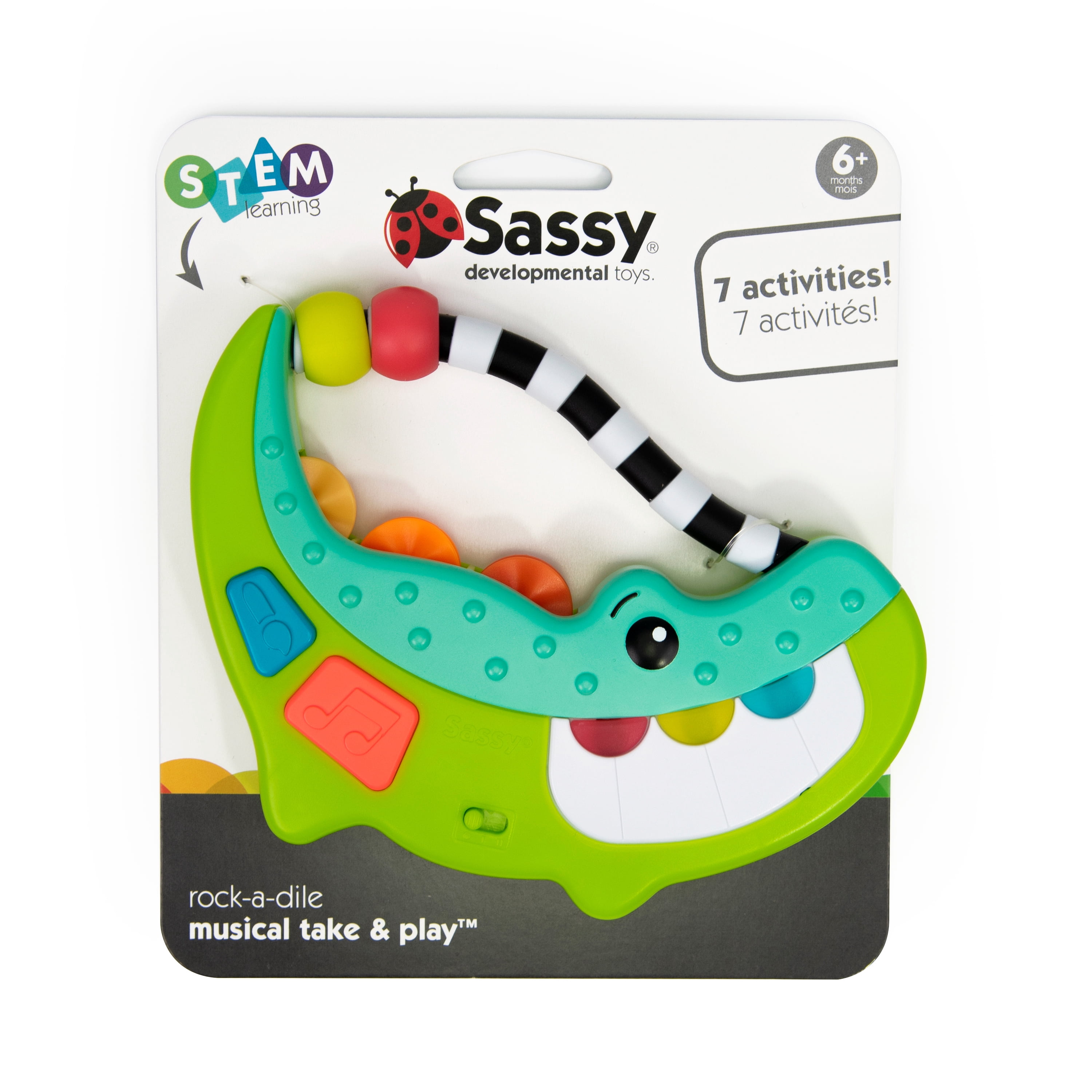Sassy Rock-a-Dile Musical & Developmental Electronic Baby Toy - 6 Months and Up