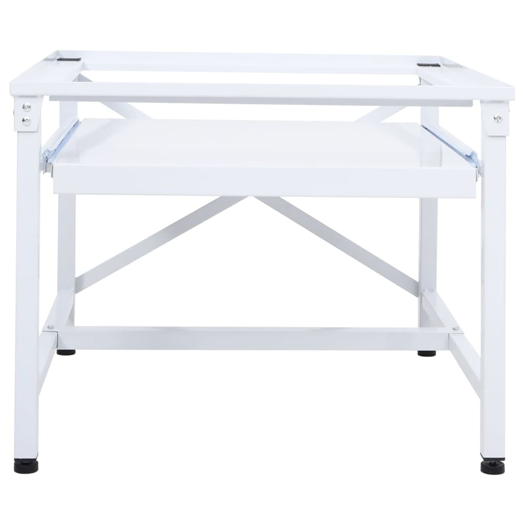 vidaXL Double Washing and Drying Machine Pedestal White