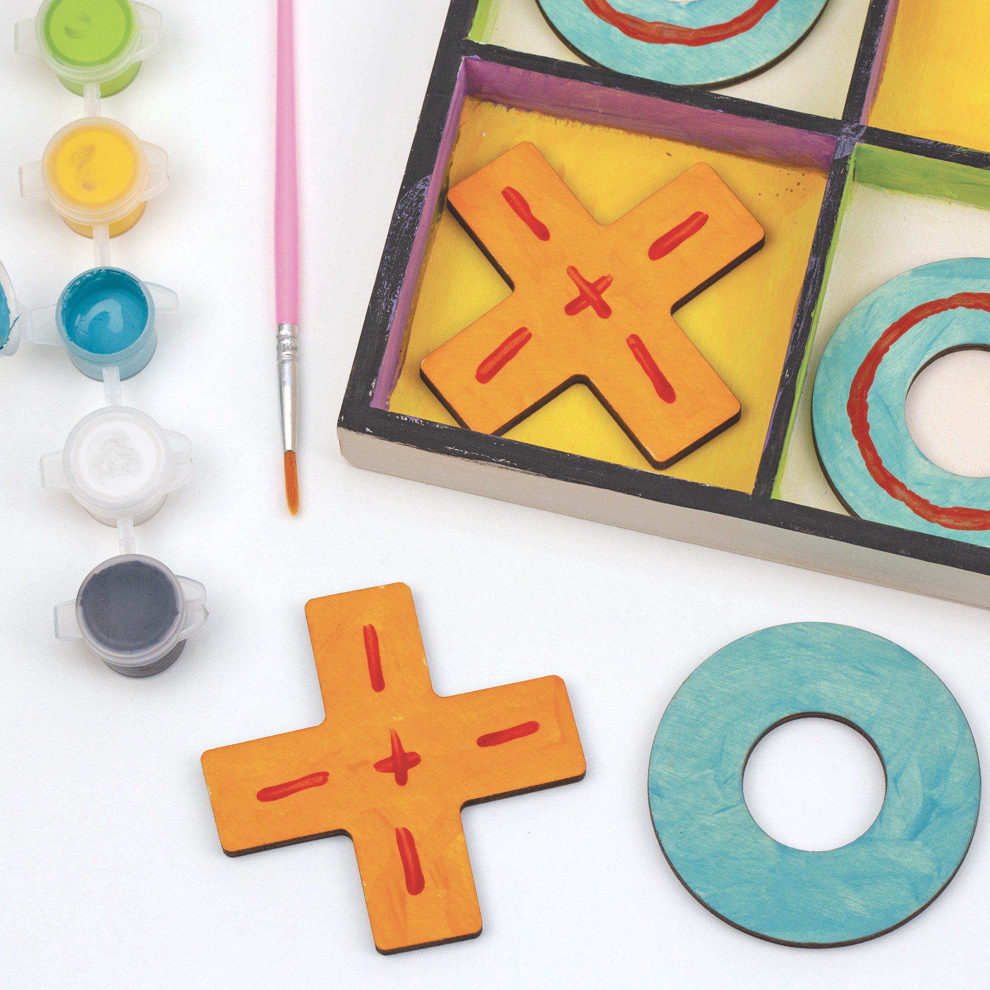 Hello Hobby Paint Your Own Tic Tac Toe Kit