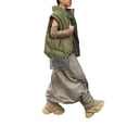 thumbnail image 4 of hirigin Women's Autumn Winter Waistcoat, Solid Color Sleeveless Stand Collar Warm Lightweight Puffer Zipper Vest, 4 of 9