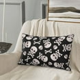 thumbnail image 5 of Xecao black white Skull bone for Decorative Throw Pillow Case for Couch,Sofa or Bed Set,Pillow Cover for Sofa Home Decor Ideal Gift-14"x20", 5 of 6