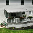 thumbnail image 2 of Awntech 8 Ft Maui Left Motorized Heavy Duty Patio Retractable Awning (96in x 9.25in x 78in), Gray/White Stripe, 2 of 8