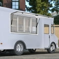 thumbnail image 2 of Concession Stand Serving Window with Awning Door, 45x30 inches Food Truck Service Awning with Sliding Screened Mesh, 2 of 10