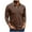 002Coffee, variant on Men's Golf Shirts Long Sleeve Button Down Henley Pullover Tops Lapel Neck Casual Stretch Trendy Shirt with Pocket