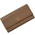 thumbnail image 1 of Pre-Owned Gucci GG Bifold Long Wallet ec-24304 Pink Beige Marmont 456116 Leather... (Good), 1 of 11