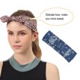 thumbnail image 2 of ZLight Bandeau de Sport Mode Nœud Papillon Réglable Multicolore Style Vintage Bandeau de Lavage du Visage Accessoires pour Femmes Bleu Foncé 1Ensemble, 2 of 5