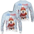 thumbnail image 3 of Hello Winter Shiba Inu Smiling in Red Scarf Hat Welcome Christmas All Over Print 3D Sweatshirt Unisex Merch Shibas Dog Lovers Gifts Idea - 00017, 3 of 6