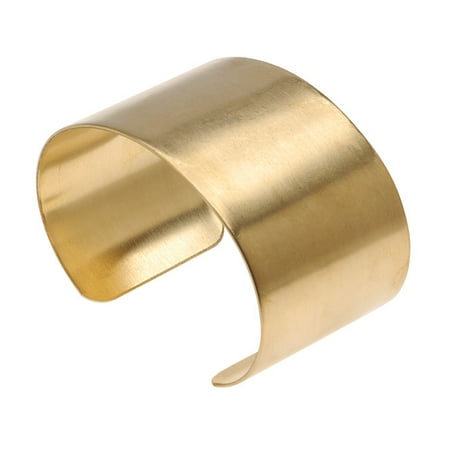 Cuff Flowers Bracelet - Solid Brass Flat Cuff Bracelet Base 38mm (1.5 Inch) Wide (1 Piece)