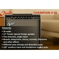 thumbnail image 4 of Fender Champion II 50-Watt Guitar Combo Amplifier Bundle with Instrument Cable, Picks, and Austin Bazaar Instructional Video, 4 of 9