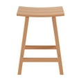 thumbnail image 5 of Costaelm 24" Poly Plastic Outdoor Patio Counter Stool (Set of 2), Teak, 5 of 7
