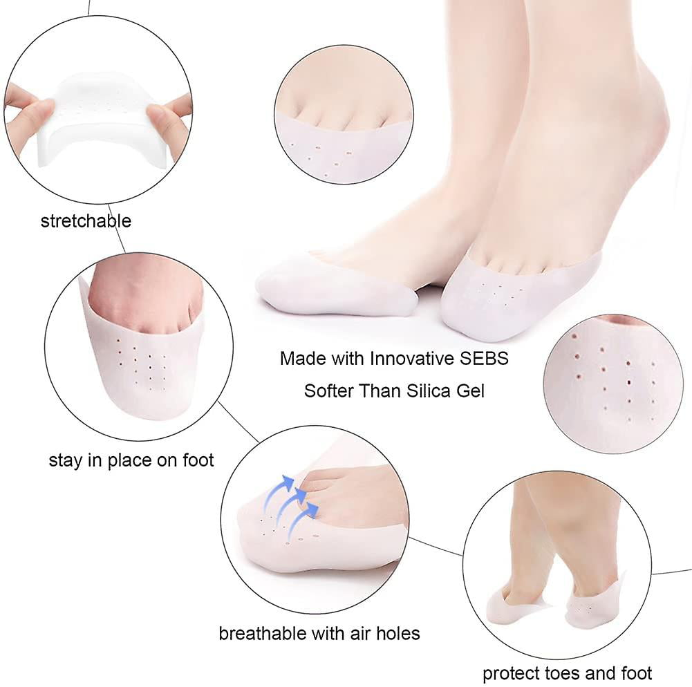 Bettli Soft Silicone Gel Pointe Ballet Dance Shoe Toe Pads Toe Protector with Breathable Hole 