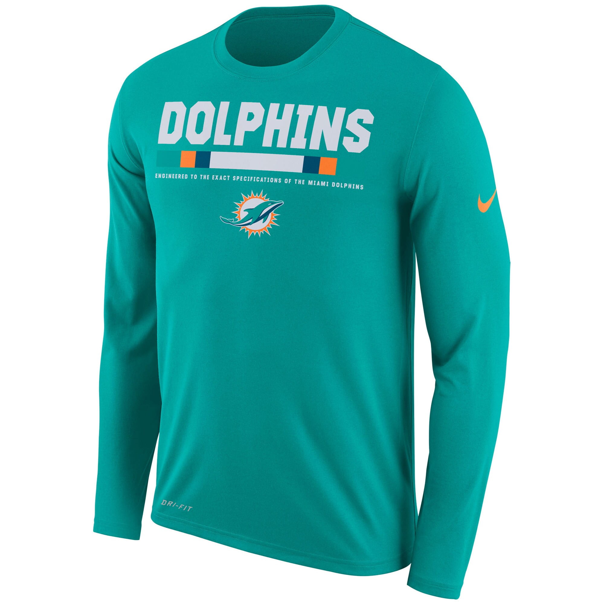 غسالة ملابس سامسونج Miami Dolphins Sideline Legend Authentic Logo Long Sleeve T-Shirt D.Grey غسالة ملابس سامسونج