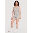 thumbnail image 2 of Women's Striped Tie Waist Belted Shorts, 2 of 4