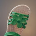 thumbnail image 6 of Piuwrlz Children's Versatile Peep Toe Sandals Girls Espadrilles Shoes Lace-Up New Dress Flats Green Size 31, 6 of 9