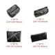 thumbnail image 3 of 4 Pcs Cosmetic Bag Makeup Bag for Travel Portable Makeup Bag with Modern Marble Waterproof Pu Leather Black, 3 of 4