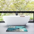 thumbnail image 6 of Modern Abstract Art Bath Mat for Bathroom, Turquoise and Gray Quick Dry and Super Absorbent Bath Mat Rugs, Non Slip Rubber Backing Floor Mat 17x30 Inches for Kitchen Bedroom Indoor, 6 of 6