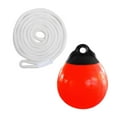 thumbnail image 4 of DYNWAVECA Boat Buoy Ball Anchor Buoy with 1.5M Rope Easy to Use Anti Scratch Boat Fender Ball with Eye Hole for Docking Small Sailboat White Rope, 4 of 10
