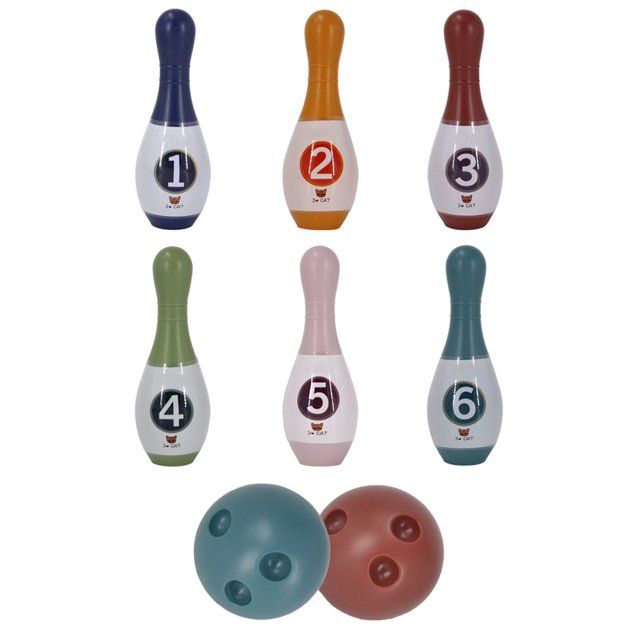 Minkissy 1 Set Bowling Balls Parent Child Interactive Toy for Kids Indoor Activities Assorted Color