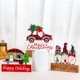 thumbnail image 4 of 3 piezas de decoración de mesa de Navidad, paneles de bloques de madera, decoración de mesa, decoración rústica de bandeja con niveles de Navidad JAMW Sencillez, 4 of 5