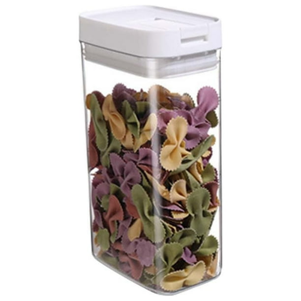 Xihbxyly Contenedor de Almacenamiento de Alimentos, Latas de Plástico Herméticas, Diseño Transparente, Apilable, Ahorra Espacio, Sello de Frescura, Almacenamiento de Refrigerios Secos, Té, Granos, Or