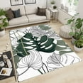 thumbnail image 2 of Black Green Monstera Print Area Rugs, Tropical Jungle Indoor Kids Rugs, Non-Slip And Stain Resistant Home Carpet For Girls Boys Bedroom Living Room Classroom Dining Room, 2 of 7