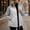 Gray, variant on Women's Stand Collar Quilted Puffer Jacket Cable Knit Raglan Sleeve Zip‑Up Coat With Drawstring Hem Side Pockets Black XL