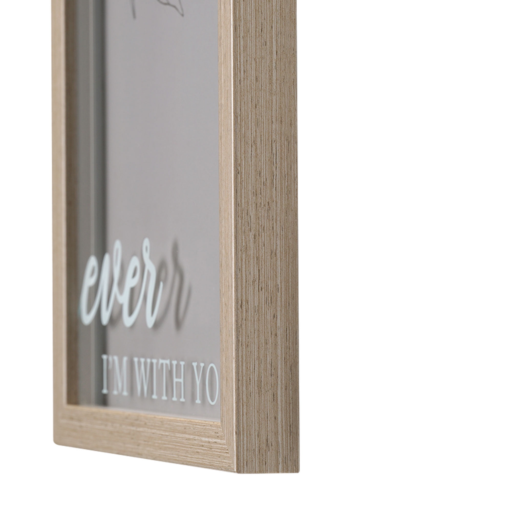 Crystal Art Gallery Home is Wherever I'm with You Typography Print, Grays