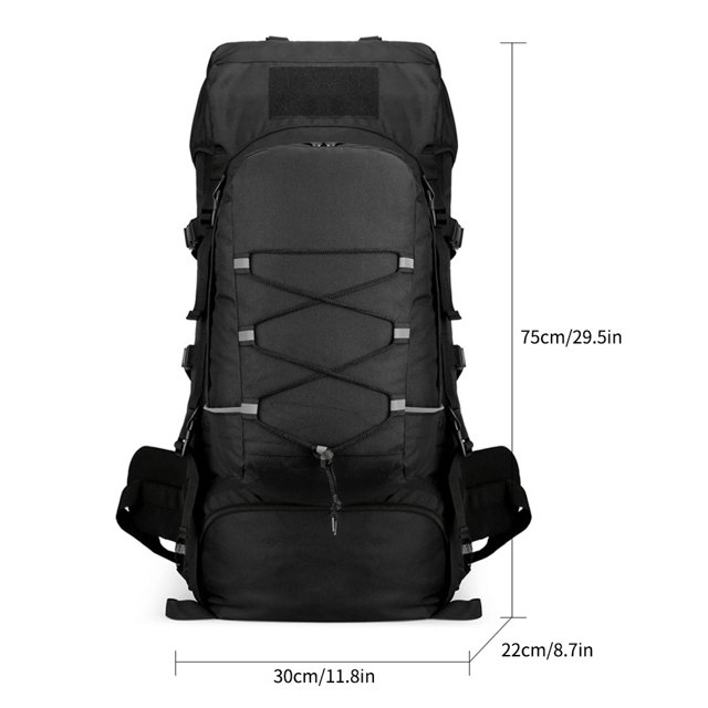 Pour 2 en 1 Sac à Dos de Randonnée Grande Capacité Sac à Dos de Camping en Nylon avec Housse de Pluie