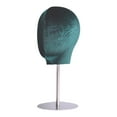 thumbnail image 5 of Toysmith Manikin Head Hat Display Head Display Hair Hats and Hairpieces Metal Base Multipurpose for Headphones Glasses Jewelry Scarves Dark green velvet, 5 of 9