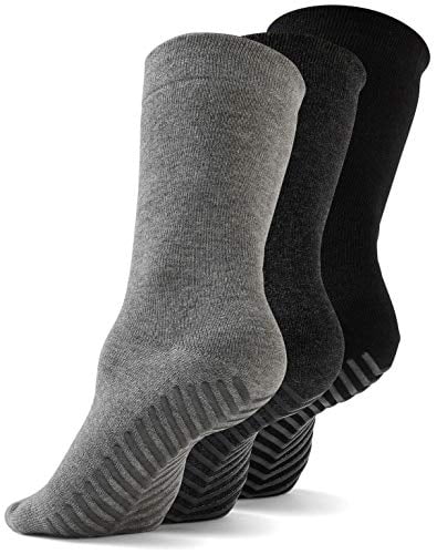 Size 6-11 3 Pairs Mens Plain Black Navy Grey Gentle Grip Everyday Cotton Socks 