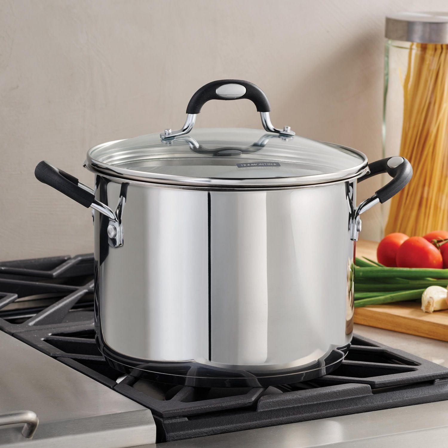 Tramontina Casserole pour soupe à 3 pièces avec accessoire de verrouillage et drainage de 7,6L