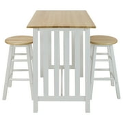 3-Piece Breakfast Set made with Solid Wood - White