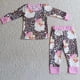 thumbnail image 3 of Ropa de dormir para niños, conjunto de camisa de Fuego Azul, pantalones, pijama de invierno, venta al por mayor, 3 of 4