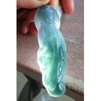 Certified Icy Green Burma Natural A Jade jadeite Pendant Guanyin Kwan Yin Lotus Flower Necklace 650474 TN