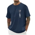 thumbnail image 1 of Tops para hombre, blusas y camisas de cuello redondo y manga corta para hombre, blusas casuales de cuello redondo con estampado de moda para hombre, blusas de cuello redondo y manga corta, camisas par, 1 of 5