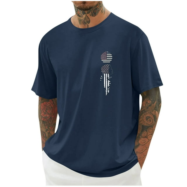 Tops para hombre, blusas y camisas de cuello redondo y manga corta para hombre, blusas casuales de cuello redondo con estampado de moda para hombre, blusas de cuello redondo y manga corta, camisas par