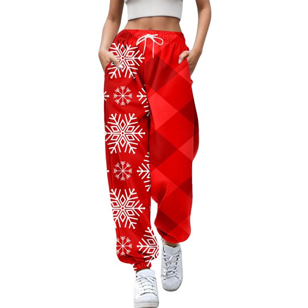 Pantalones de yoga Leggings elásticos largos Gibobby Navidad mujer azul S
