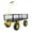 Yellow, variant on Mesh Steel Garden Cart 550 lbs, Folding Utility Wagon with 10 Inch Wheels, Green