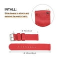 thumbnail image 4 of Red Nylon Watch Band 20mm Width Durable Nylon Strap with Silver Buckle, Canvas Watchband, 4 of 6