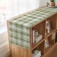 thumbnail image 6 of Table Runners 120 Inches Long Dress Scarves, Sage Green Plaid Farmhouse Coffee/Dining/Kitchen Table Runner for Living Room, Modern Art Checkered Farmhouse 13x120 Inch, 6 of 9